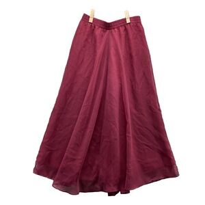 VTG H. Apparel Co. Skirt Women's Small Chiffon Flowy Maximalist City Modest USA